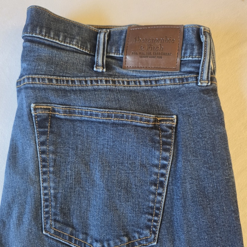 Abercrombie and Fitch Jeans Men Blue Kennan Straight Stretch Denim 36X32 (38X30)